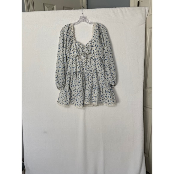 Altar'd State Joanna Sz Lg Floral Babydoll Mini Dress Romantic Cottagecore NWT - Picture 8 of 9